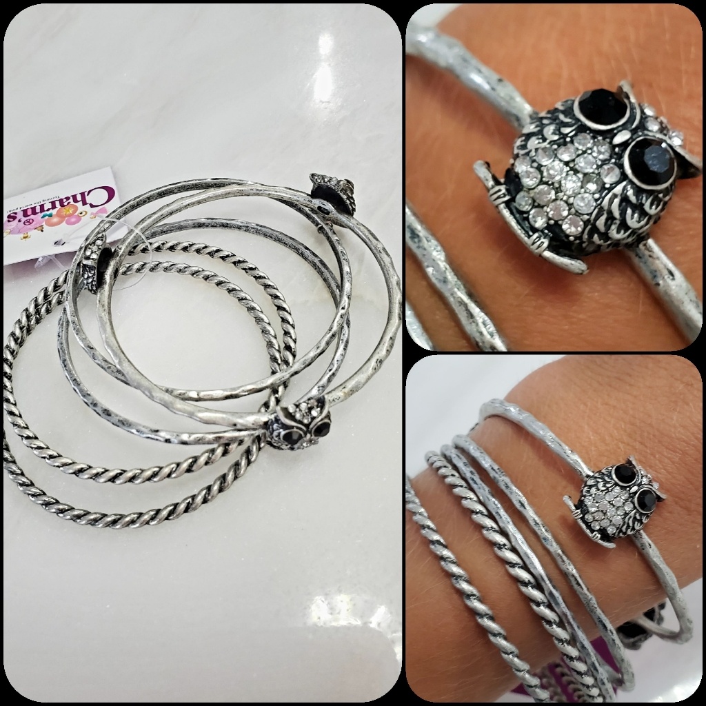 Owl Bangle Set